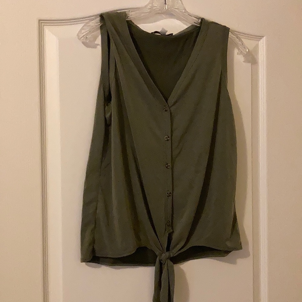 Green Envelope, Salad Green Sleeveless Top.
